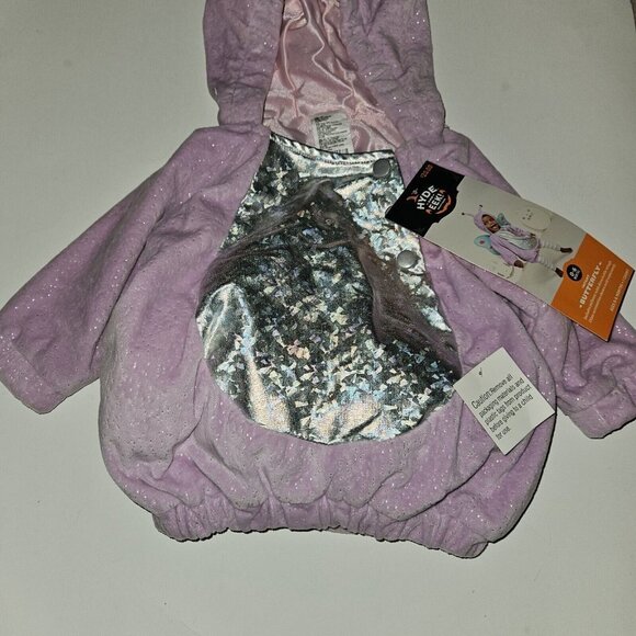 NEW Purple Butterfly Halloween Costume Baby 0-6 Months Pullover Only NO WINGS - Picture 3 of 9